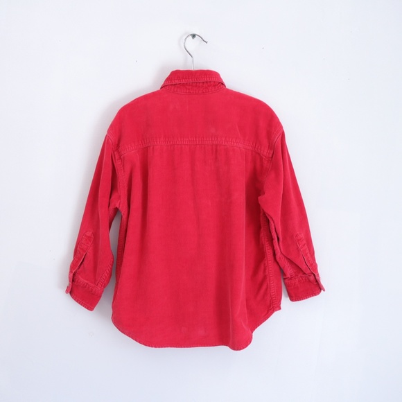 Vintage 90s GAP red kids corduroy shirts / 6-7Y Youth S - Picture 11 of 12